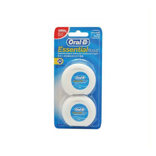 ORAL B ESSENTIAL FLOSS MINT WAXED 50M 2S