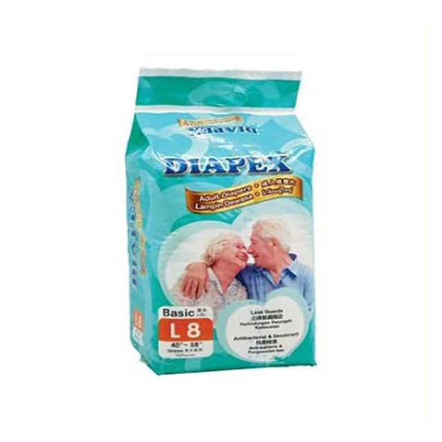 DIAPEX ADULT DIAPER BASIC L 8S