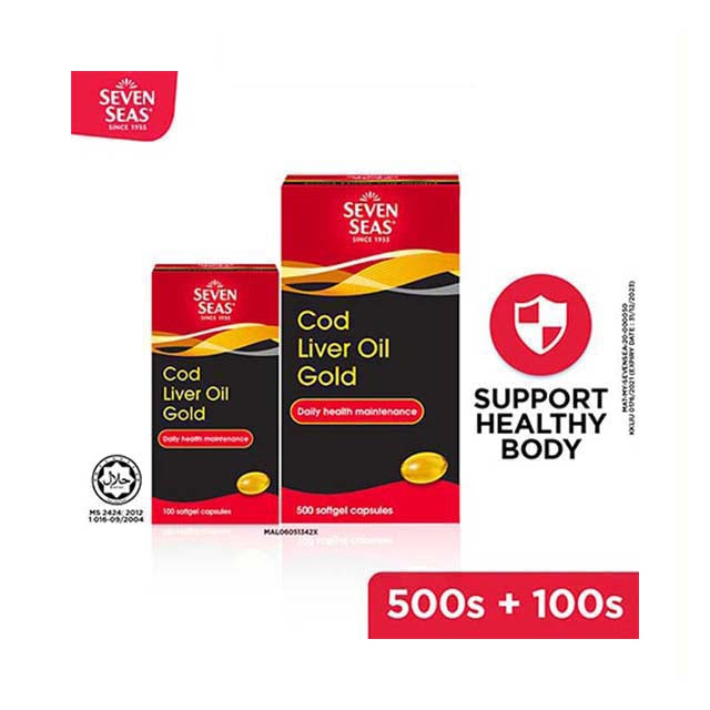 SEVEN SEAS COD LIVER OIL GOLD 500S +100S