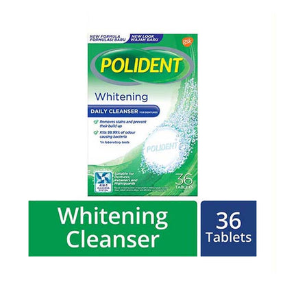 POLIDENT WHITENING DAILY CLEANSER TAB 36S