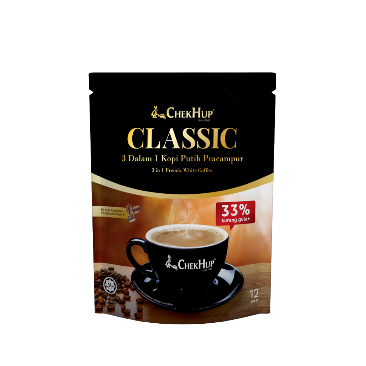 CHEK HUP 3IN1 WHITE COFFEE CLASSIC SACHET 37G 12S