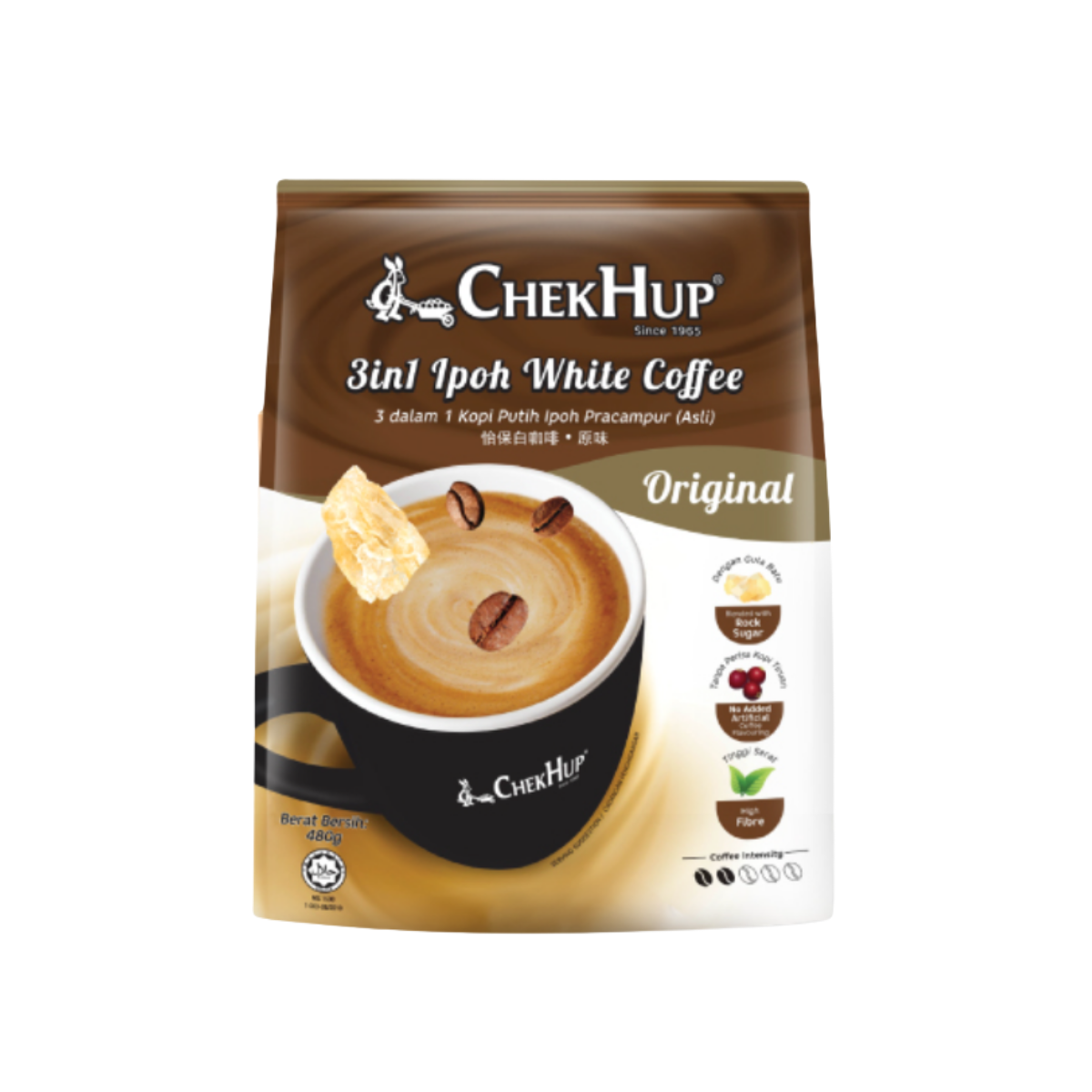 CHEK HUP 3IN1 WHITE COFFEE ORIGINAL SACHET 40G 12S