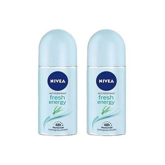 NIVEA DEODORANT ENERGY FRESH ROLL ON 50ML 2S