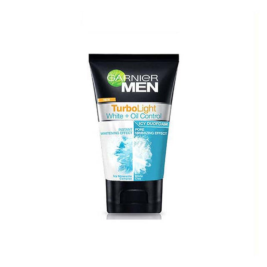 GARNIER MEN TURBO LIGHT WHITENING OIL CONTROL ICY DUOFOAM 100ML