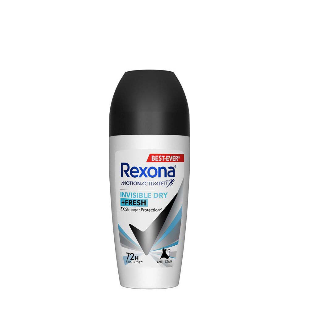 REXONA WOMEN DEODORANT ROLL ON MOTIONACTIVATED INVISIBLE DRY 45ML