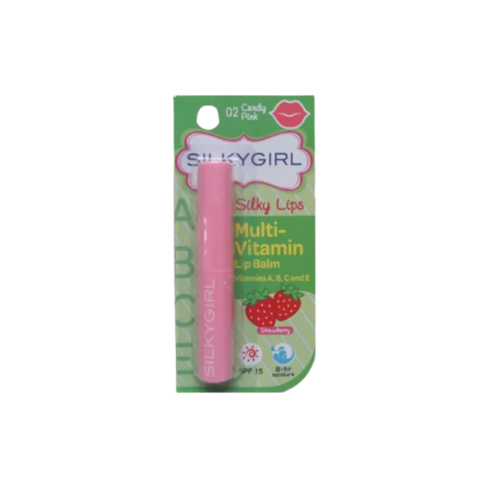 SILKY LIPS MULTI VITAMIN LIP BALM 02 CANDY PINK 1.5G