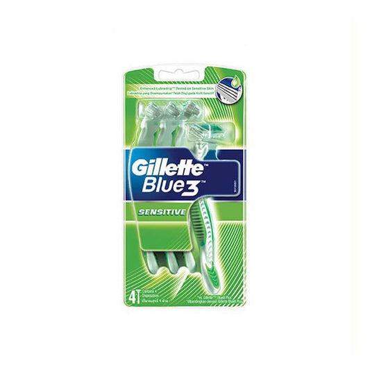 GILLETTE BLUE 3 SENSITIVE DISPOSABLE RAZOR 4S