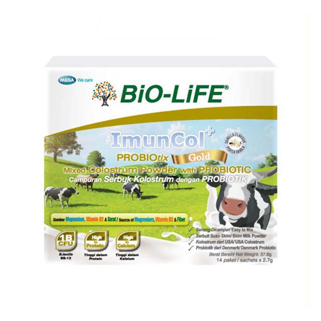 BIO-LIFE IMUNCOL+ PROBIOTIX GOLD SACHET 2.6G 14S