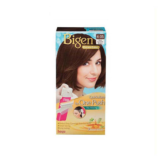 BIGEN ONE PUSH HAIR COLOR 4-35 DARK CARAMEL BROWN
