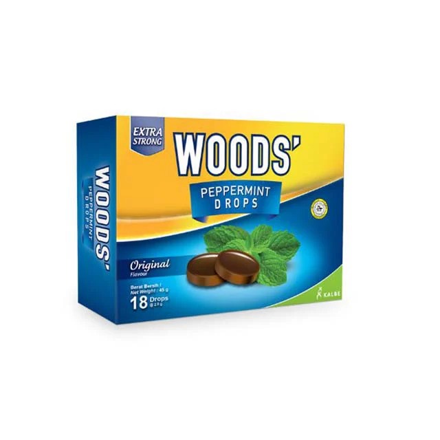 WOODS DROPS PEPPERMINT 18S