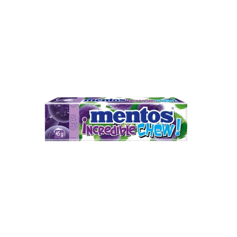 MENTOS INCREDIBLE CHEW GRAPE 45G