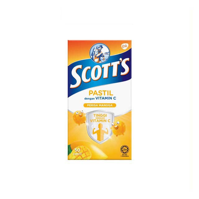 SCOTTS VITAMIN C MANGO PASTILLE 50S