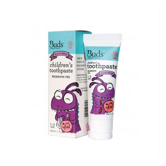 BUDS CHILDREN TOOTHPASTE XYLITOL(1-3YEARS)BLACKCURRANT 50ML