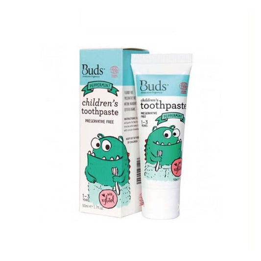 BUDS CHILDREN TOOTHPASTE XYLITOL(1-3YEARS)PEPPERMINT 50ML