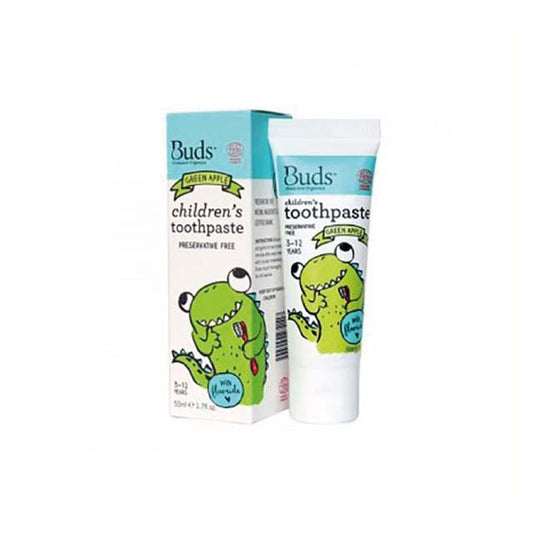 BUDS CHILDREN T-PAS FLUORIDE(3-12YEARS)GREEN APPLE 50ML