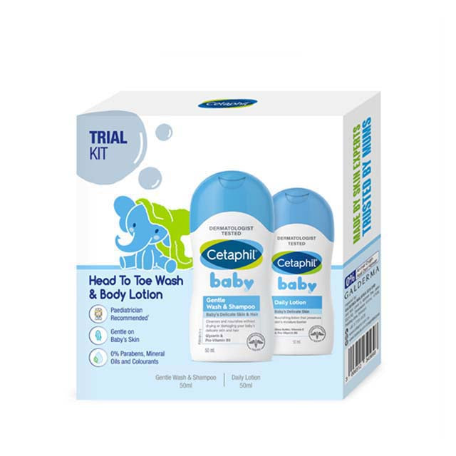 CETAPHIL BABY TRIAL KIT (WASH&SHAMPOO 50ML)