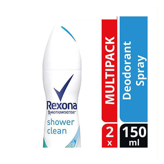 REXONA WOMEN DEODORANT SPRAY MOTIONACTIVED SHOWER CLEAN 135ML 2S