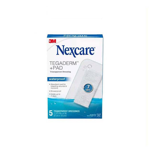 3M NEXCARE TEGADERM + PAD WATERPROOF DRESSING 6CMX10CM 5S