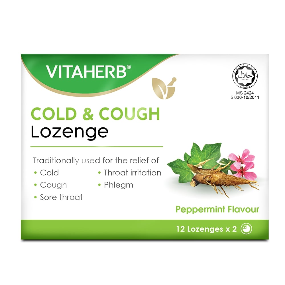 VITAHERB COLD AND COUGH LOZENGE 12SX2