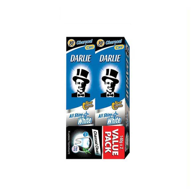 DARLIE TOOTHPASTE ALL SHINY WHITE CHARCOAL CLEAN 140G 2S