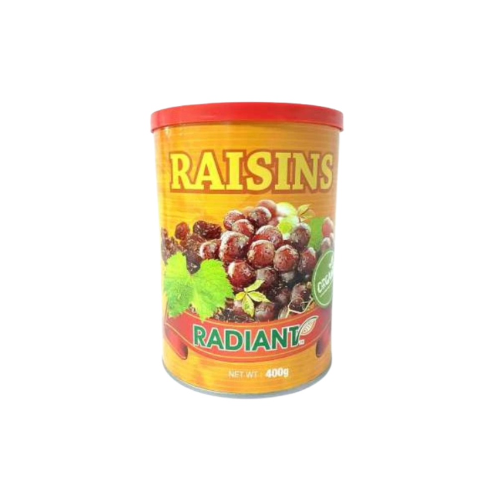 RADIANT ORGANIC RAISINS 400G TUB