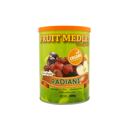 RADIANT ORGANIC FRUIT MEDLEY 400G TUB