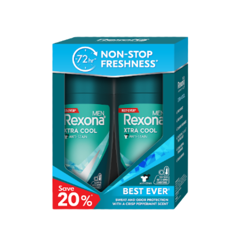 REXONA MEN DEODORANT ROLL ON MOTIONACTIVATED XTRA COOL 45ML 2S