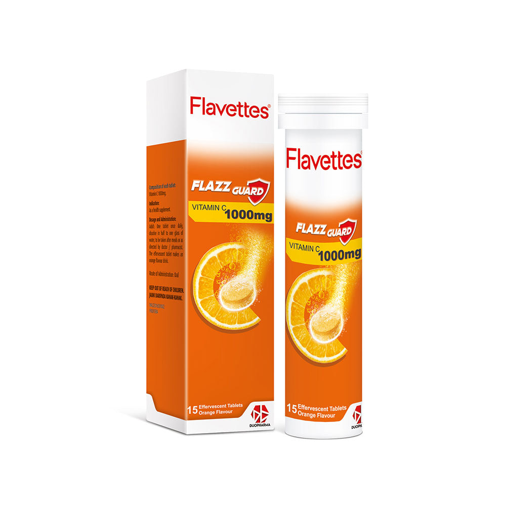 FLAVETTES EFFERVESCENT VIT C 1000MG 15S