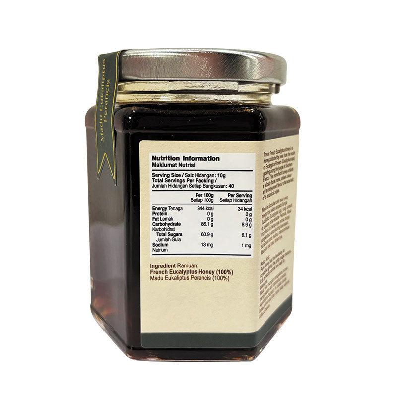 TRESOR FRENCH EUCALYPTUS RAW HONEY 400G