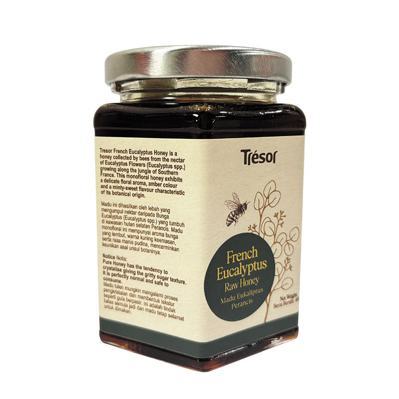 TRESOR FRENCH EUCCALYPTUS RAW HONEY 400G
