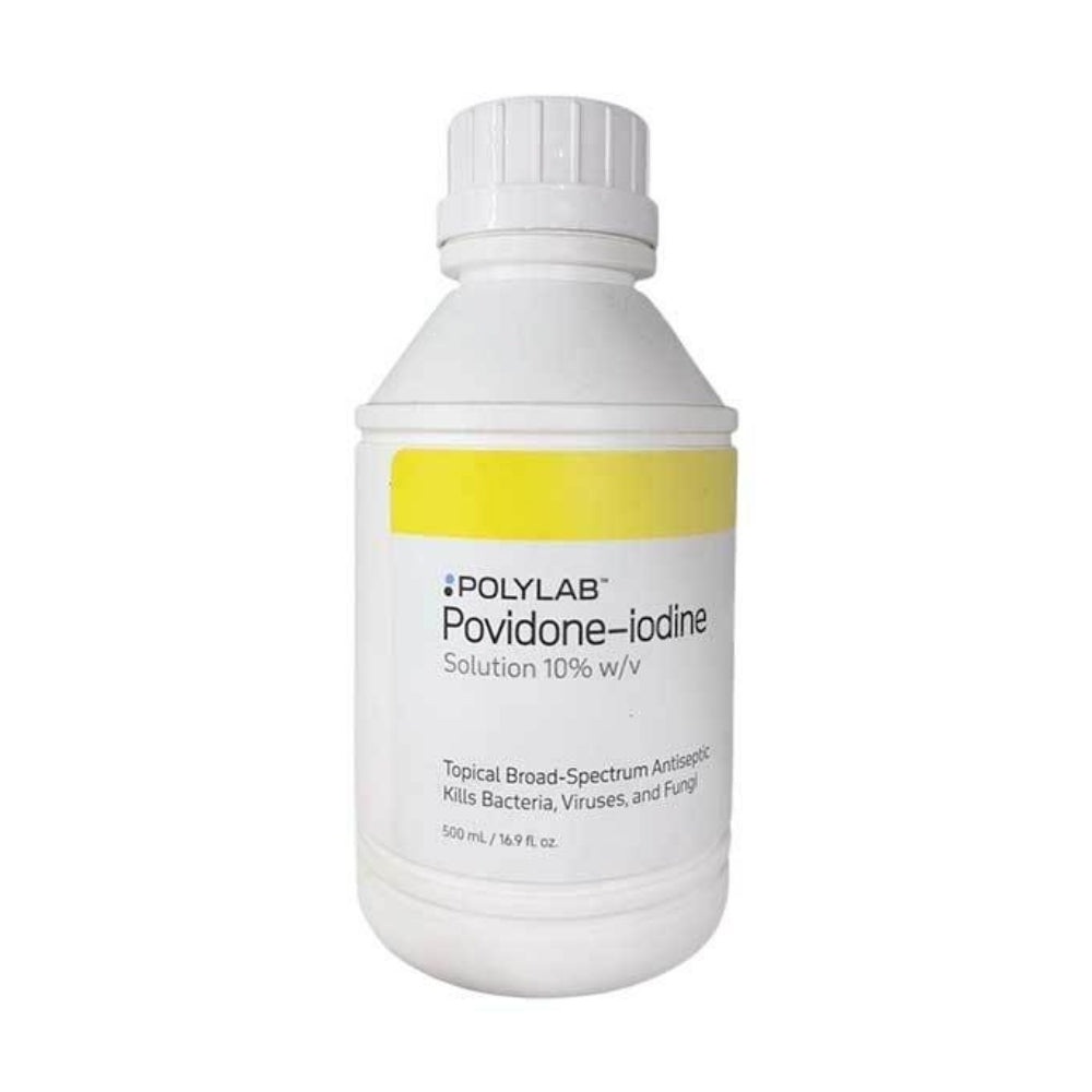 POLYLAB POVIDONE IODINE SOLUTION 10%W/V 500ML
