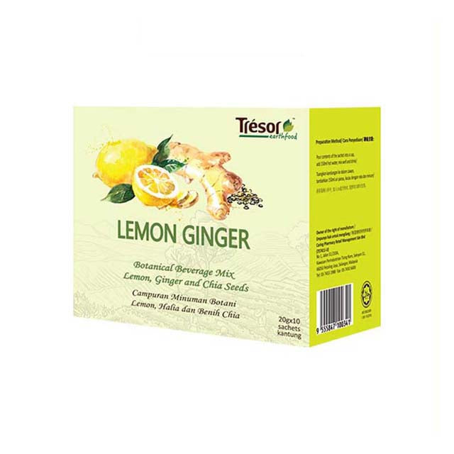 TRESOR EARTHFOOD LEMON GINGER TEA 20G 10S