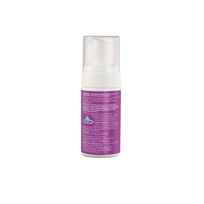 BETADINE FEMININE WASH FOAM FRESH & ACTIVE LEMON VERBENA 100ML