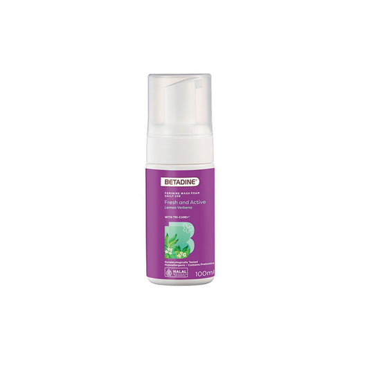 BETADINE FEMININE WASH FOAM FRESH & ACTIVE LEMON VERBENA 100ML