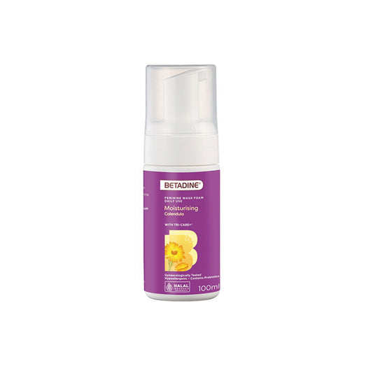 BETADINE FEMININE WASH FOAM MOISTURISING CALENDULA 100ML