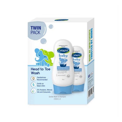 CETAPHIL BABY GENTLE WASH & SHAMPOO 230ML 2S