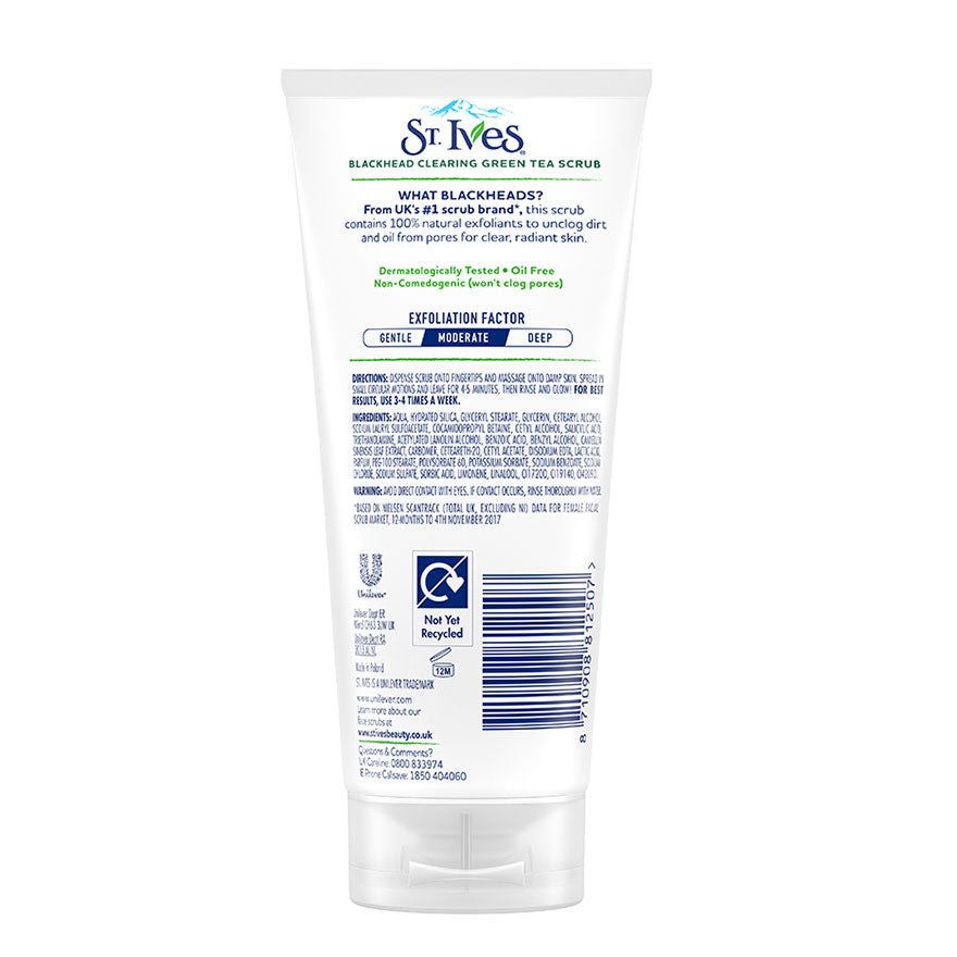 ST IVES BLACKHEAD CLEARING GREEN TEA SCRUB 170G