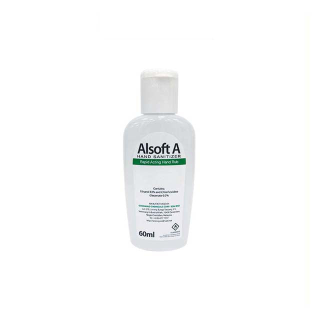 ALSOFT A RAPID ACTING HAND RUB HAND SANITIZER 60ML