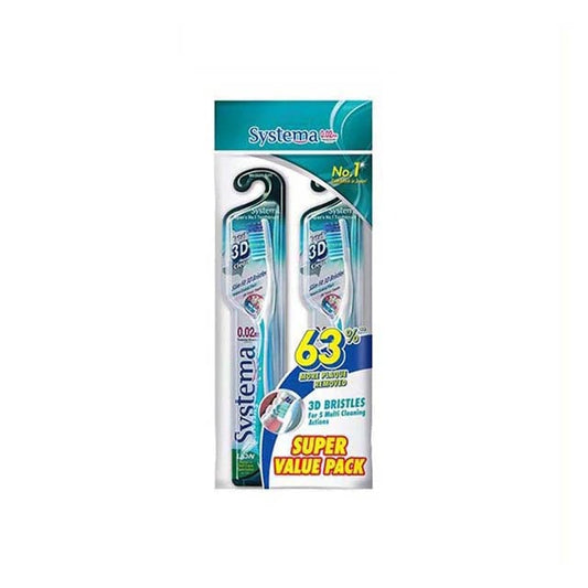 SYSTEMA TOOTHBRUSH SUPER VALUE PACK 3D CLEAN 2S