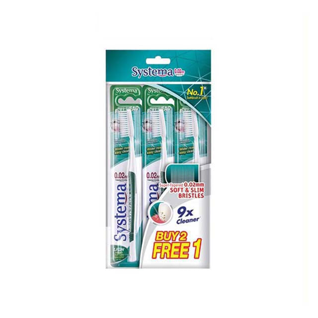 SYSTEMA TOOTHBRUSH SUPER VALUE PACK FULL HEAD 3S