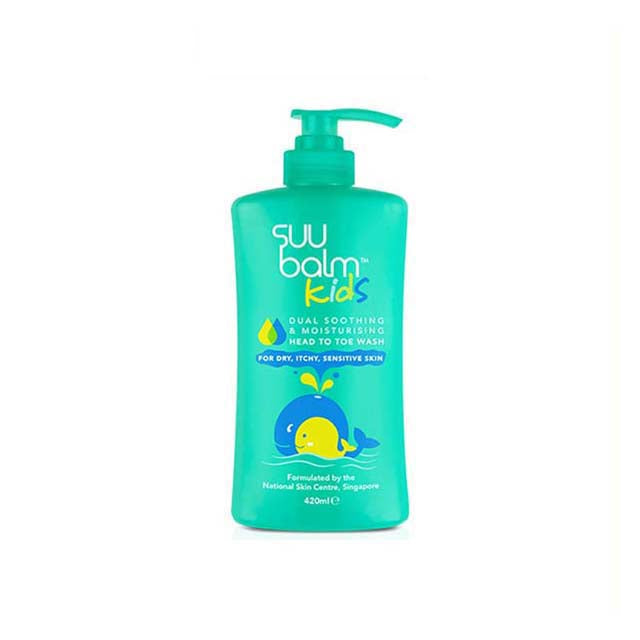 SUU BALM KIDS DUAL SOOTHING&MOISTURISING HEAD TO TOE WASH 420ML