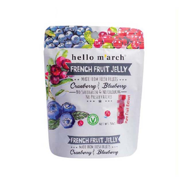 HELLO MARCH FRENCH FRUIT JELLY CRANBERRY+ BLUEBERRY 50G