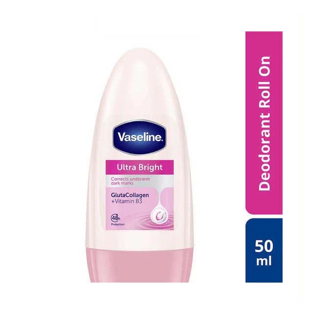 VASELINE GLUTAGLOW SERUM DEODORANT ROLL ON ULTRA BRIGHT 45ML