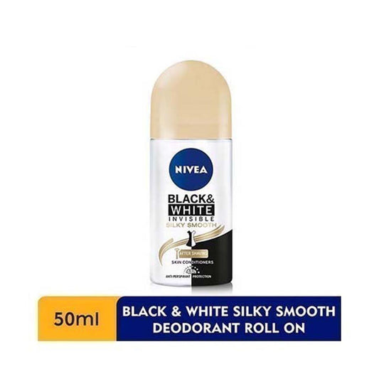NIVEA DEODORANT BLACK&WHITE SILKY SMOOTH ROLL ON 50ML