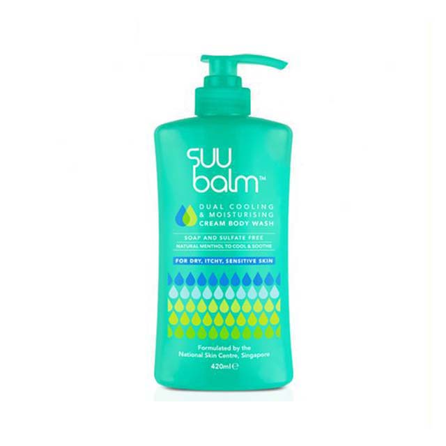 SUU BALM DUAL COOLING & MOISTURISING CREAM BODY WASH 420ML