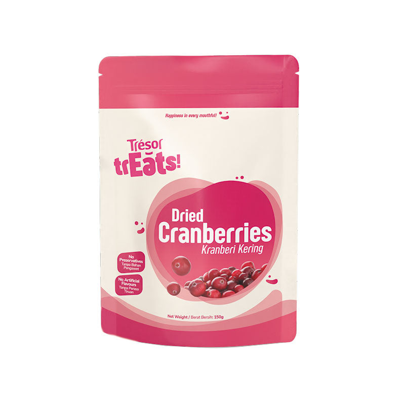 TRESOR TREATS DRIED CRANBERRIES 150G