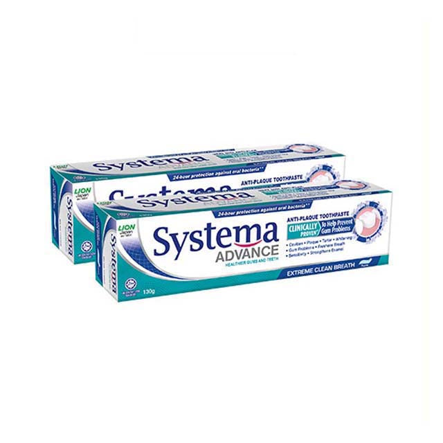 SYSTEMA ADVANCE EXTREME CLEAN BREATH TOOTHPASTE 130G X 2
