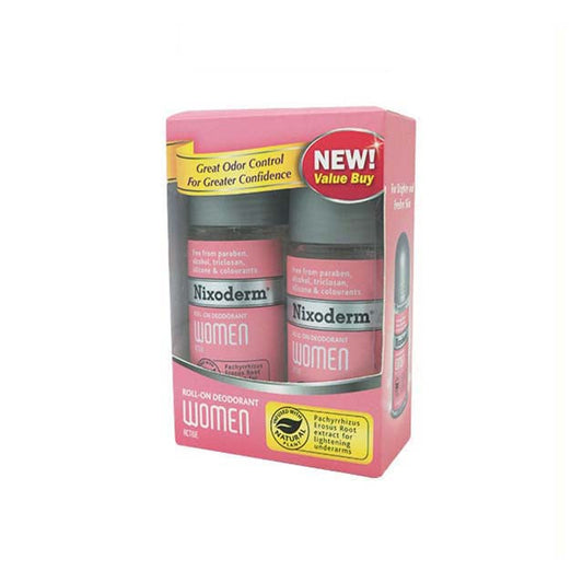 NIXODERM WOMEN DEODORANT ACTIVE ROLL ON 50ML 2S