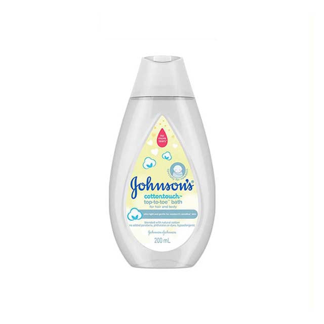 JOHNSONS BABY COTTONTOUCH TOP-TO-TOE BATH FOR HAIR AND BODY 200ML