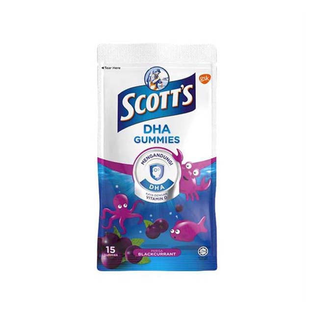 SCOTTS DHA GUMMIES BLACKCURRANT 15S